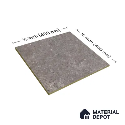 Budget Friendly Stone Look Value for Money Parking Slateon Floor Tile 16 x 16 inch | TL 06248 | Vitrified Matte Finish Tile - 12 mm | Suitable For Parking, Outdoor, Balcony & Terrace | Pattern Alignment May Vary | 2-3 mm Spacer is Mandatory