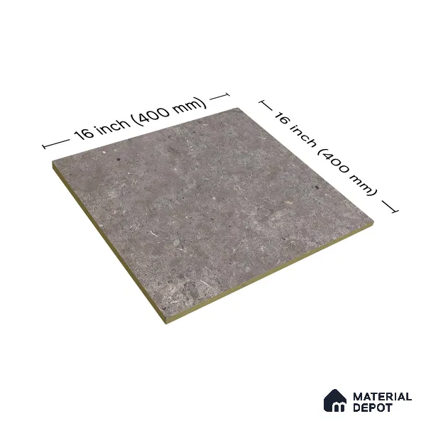 Budget Friendly Stone Look Value for Money Parking Slateon Floor Tile 16 x 16 inch | TL 06248 | Vitrified Matte Finish Tile - 12 mm | Suitable For Parking, Outdoor, Balcony & Terrace | Pattern Alignment May Vary | 2-3 mm Spacer is Mandatory