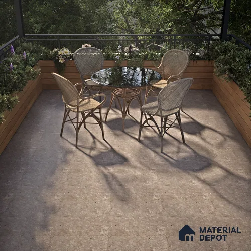 Budget Friendly Stone Look Value for Money Parking Slateon Floor Tile 16 x 16 inch | TL 06248 | Vitrified Matte Finish Tile - 12 mm | Suitable For Parking, Outdoor, Balcony & Terrace | Pattern Alignment May Vary | 2-3 mm Spacer is Mandatory