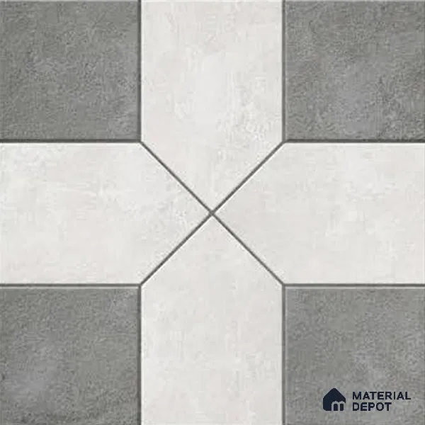 Budget Friendly Stone Look Value for Money Parking Obsidian Floor Tile 16 x 16 inch | TL 06249 B | Vitrified Matte Finish Tile - 12 mm | Perfect For Parking, Outdoor, Bathroom | Pattern Alignment May Vary | 2-3 mm Spacer is Mandatory