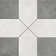 Budget Friendly Stone Look Value for Money Parking Obsidian Floor Tile 16 x 16 inch | TL 06249 B | Vitrified Matte Finish Tile - 12 mm | Perfect For Parking,Outdoor,Balcony & Terrace | Image 01