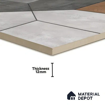 Budget Friendly Stone Look Value for Money Parking Vibrano Floor Tile 16 x 16 inch | TL 06249 | Vitrified Matte Finish Tile - 12 mm | Suitable For Parking, Outdoor, Balcony & Terrace | Pattern Alignment May Vary | 2-3 mm Spacer is Mandatory