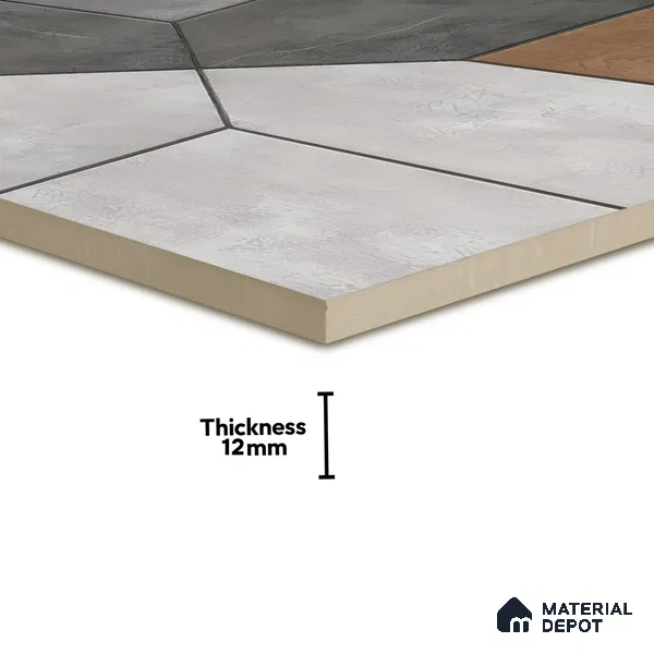 Budget Friendly Stone Look Value for Money Parking Vibrano Floor Tile 16 x 16 inch | TL 06249 | Vitrified Matte Finish Tile - 12 mm | Suitable For Parking, Outdoor, Balcony & Terrace | Pattern Alignment May Vary | 2-3 mm Spacer is Mandatory