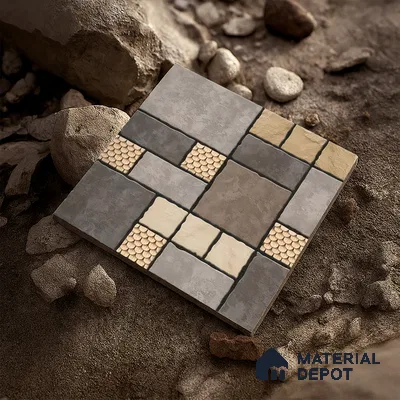 Budget Friendly Stone Look Value for Money Parking Chromix Floor Tile 16 x 16 inch | TL 06250 | Vitrified Matte Finish Tile - 12 mm | Suitable For Parking, Outdoor, Balcony & Terrace | Pattern Alignment May Vary | 2-3 mm Spacer is Mandatory