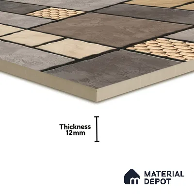 Budget Friendly Stone Look Value for Money Parking Chromix Floor Tile 16 x 16 inch | TL 06250 | Vitrified Matte Finish Tile - 12 mm | Suitable For Parking, Outdoor, Balcony & Terrace | Pattern Alignment May Vary | 2-3 mm Spacer is Mandatory
