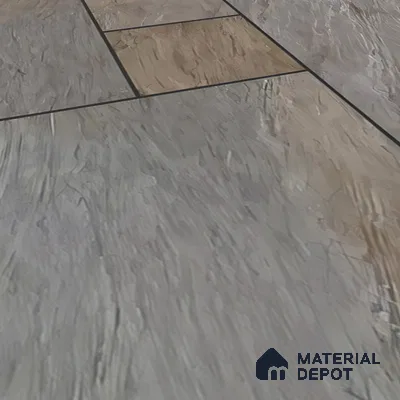 Budget Friendly Stone Look Value for Money Parking Ashora Floor Tile 16 x 16 inch | TL 06252 | Vitrified Matte Finish Tile - 12 mm | Suitable For Parking, Outdoor, Balcony & Terrace | Pattern Alignment May Vary | 2-3 mm Spacer is Mandatory