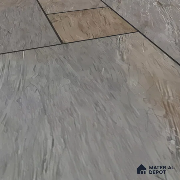 Budget Friendly Stone Look Value for Money Parking Ashora Floor Tile 16 x 16 inch | TL 06252 | Vitrified Matte Finish Tile - 12 mm | Suitable For Parking, Outdoor, Balcony & Terrace | Pattern Alignment May Vary | 2-3 mm Spacer is Mandatory