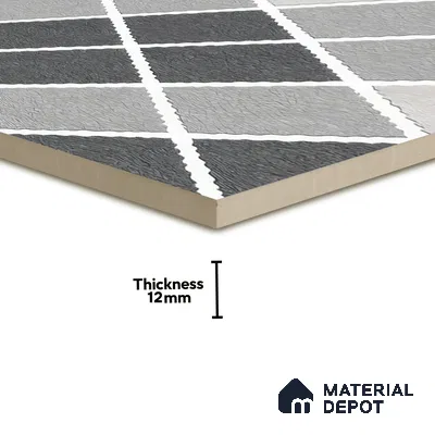 Budget Friendly Stone Look Value for Money Parking Auracore Floor Tile 16 x 16 inch | TL 06253 | Vitrified Matte Finish Tile - 12 mm | Suitable For Parking, Outdoor, Balcony & Terrace | Pattern Alignment May Vary | 2-3 mm Spacer is Mandatory