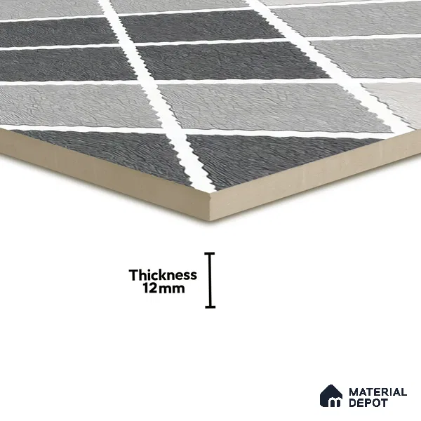 Budget Friendly Stone Look Value for Money Parking Auracore Floor Tile 16 x 16 inch | TL 06253 | Vitrified Matte Finish Tile - 12 mm | Suitable For Parking, Outdoor, Balcony & Terrace | Pattern Alignment May Vary | 2-3 mm Spacer is Mandatory