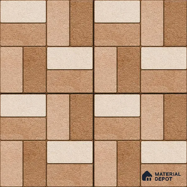 Budget Friendly Stone Look Value for Money Parking Brunox Floor Tile 16 x 16 inch | TL 06254 | Vitrified Matte Finish Tile - 12 mm | Suitable For Parking, Outdoor, Balcony & Terrace | Pattern Alignment May Vary | 2-3 mm Spacer is Mandatory
