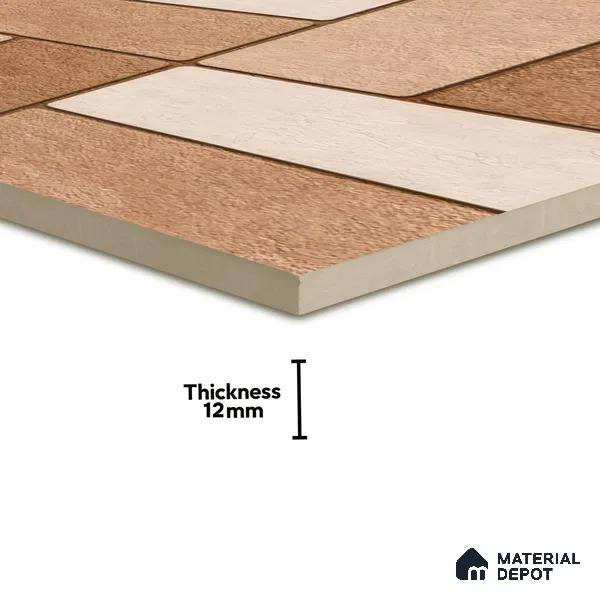 Budget Friendly Stone Look Value for Money Parking Brunox Floor Tile 16 x 16 inch | TL 06254 | Vitrified Matte Finish Tile - 12 mm | Suitable For Parking, Outdoor, Balcony & Terrace | Pattern Alignment May Vary | 2-3 mm Spacer is Mandatory