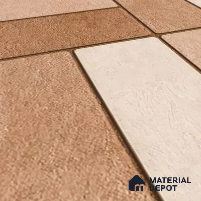 Budget Friendly Stone Look Value for Money Parking Brunox Floor Tile 16 x 16 inch | TL 06254 | Vitrified Matte Finish Tile - 12 mm | Suitable For Parking, Outdoor, Balcony & Terrace | Pattern Alignment May Vary | 2-3 mm Spacer is Mandatory