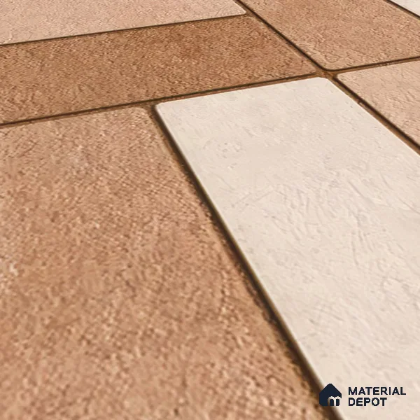 Budget Friendly Stone Look Value for Money Parking Brunox Floor Tile 16 x 16 inch | TL 06254 | Vitrified Matte Finish Tile - 12 mm | Suitable For Parking, Outdoor, Balcony & Terrace | Pattern Alignment May Vary | 2-3 mm Spacer is Mandatory