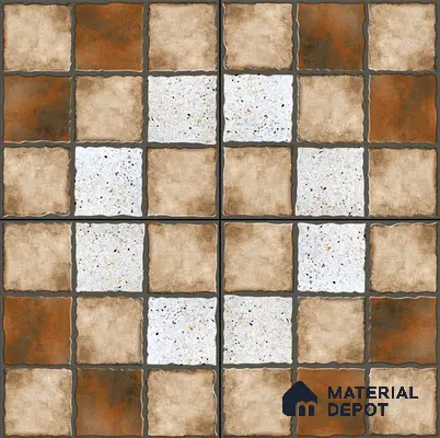Budget Friendly Stone Look Value for Money Parking Umbric Floor Tile 16 x 16 inch | TL 06255 | Vitrified Matte Finish Tile - 12 mm | Perfect For Parking,Outdoor,Balcony & Terrace | Pattern Alignment May Vary | 2-3 mm Spacer is Mandatory