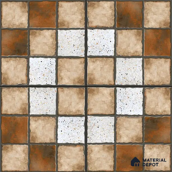 Budget Friendly Stone Look Value for Money Parking Umbric Floor Tile 16 x 16 inch | TL 06255 | Vitrified Matte Finish Tile - 12 mm | Perfect For Parking,Outdoor,Balcony & Terrace | Pattern Alignment May Vary | 2-3 mm Spacer is Mandatory