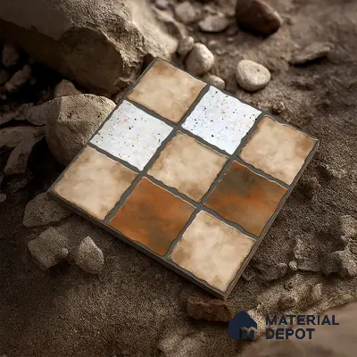 Budget Friendly Stone Look Value for Money Parking Umbric Floor Tile 16 x 16 inch | TL 06255 | Vitrified Matte Finish Tile - 12 mm | Perfect For Parking,Outdoor,Balcony & Terrace | Pattern Alignment May Vary | 2-3 mm Spacer is Mandatory