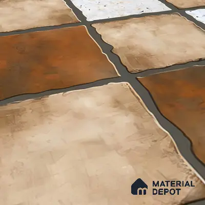 Budget Friendly Stone Look Value for Money Parking Umbric Floor Tile 16 x 16 inch | TL 06255 | Vitrified Matte Finish Tile - 12 mm | Perfect For Parking,Outdoor,Balcony & Terrace | Pattern Alignment May Vary | 2-3 mm Spacer is Mandatory