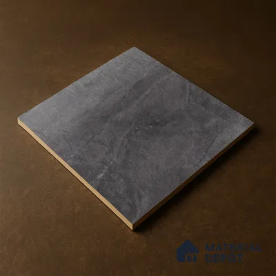 Stone Look Parking Floor Tile TL 07077 Quartzite Nero 400 x 400 mm Anti Skid Tiles Vitrified Matte Finish - 12 mm | Suitable for Heavy Duty Parking, Terrace & Balcony | Pattern Alignment May Vary | 2-3 mm Spacer is Mandatory