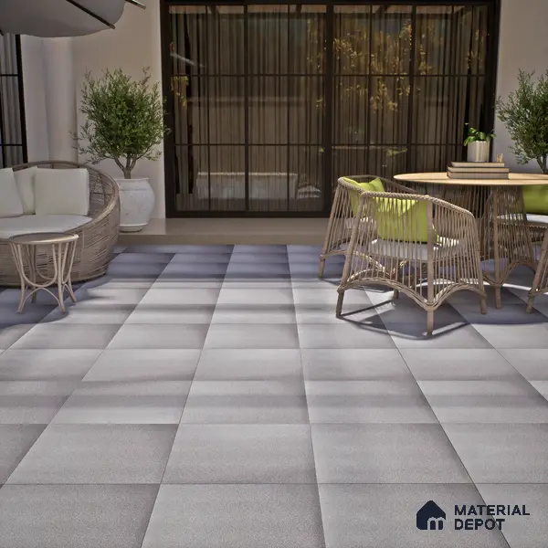 Cement Look Parking Floor Tile TL 06317 B  Graphon 2 ft x 2 ft Full Body Vitrified Matte Finish - 16 mm | Suitable for Heavy Duty Parking, Terrace & Balcony