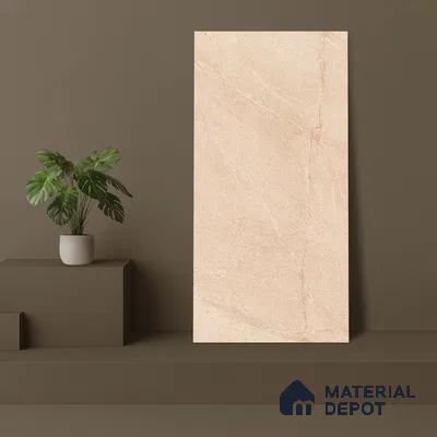 Stone Look Wall & Floor Tile TL 06656 B Artica Beige 4 ft x 2 ft Full Body Vitrified Matte Finish - 9 mm | 6 Random Design | Suitable For Living Room, Bedroom, Bathroom