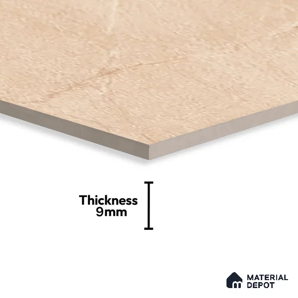 Stone Look Wall & Floor Tile TL 06656 B Artica Beige 4 ft x 2 ft Full Body Vitrified Matte Finish - 9 mm | 6 Random Design | Suitable For Living Room, Bedroom, Bathroom
