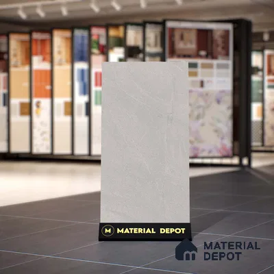 Stone Look Wall & Floor Tile TL 06656 C Artica Silver 4 ft x 2 ft Full Body Vitrified Matte Finish - 9 mm | 6 Random Design | Suitable For Living Room, Bedroom, Bathroom (Sample)