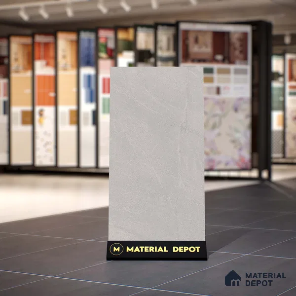 Stone Look Wall & Floor Tile TL 06656 C Artica Silver 4 ft x 2 ft Full Body Vitrified Matte Finish - 9 mm | 6 Random Design | Suitable For Living Room, Bedroom, Bathroom (Sample)