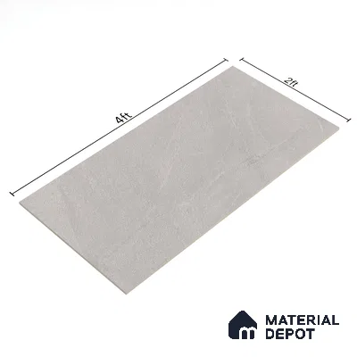 Stone Look Wall & Floor Tile TL 06656 C Artica Silver 4 ft x 2 ft Full Body Vitrified Matte Finish - 9 mm | 6 Random Design | Suitable For Living Room, Bedroom, Bathroom (Sample)