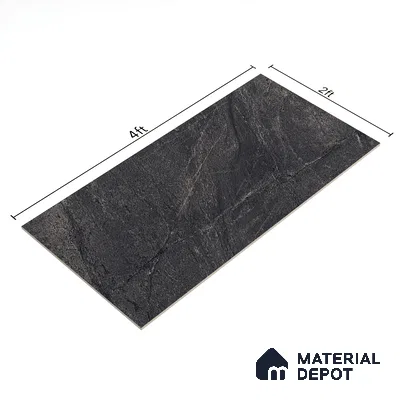 Stone Look Wall & Floor Tile TL 06656 D Artica Graphite 4 ft x 2 ft Full Body Vitrified Matte Finish - 9 mm | 6 Random Design | Suitable For Living Room, Bedroom, Bathroom (Sample)