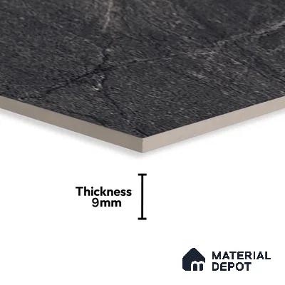 Stone Look Wall & Floor Tile TL 06656 D Artica Graphite 4 ft x 2 ft Full Body Vitrified Matte Finish - 9 mm | 6 Random Design | Suitable For Living Room, Bedroom, Bathroom (Sample)