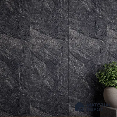 Stone Look Wall & Floor Tile TL 06656 D Artica Graphite 4 ft x 2 ft Full Body Vitrified Matte Finish - 9 mm | 6 Random Design | Suitable For Living Room, Bedroom, Bathroom (Sample)