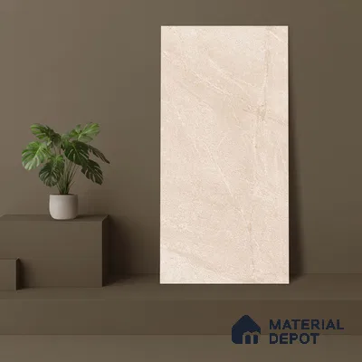 Stone Look Wall & Floor Tile TL 06656 Artica Ivory 4 ft x 2 ft Full Body Vitrified Matte Finish - 9 mm | 6 Random Design | Suitable For Living Room, Bedroom, Bathroom (Sample)