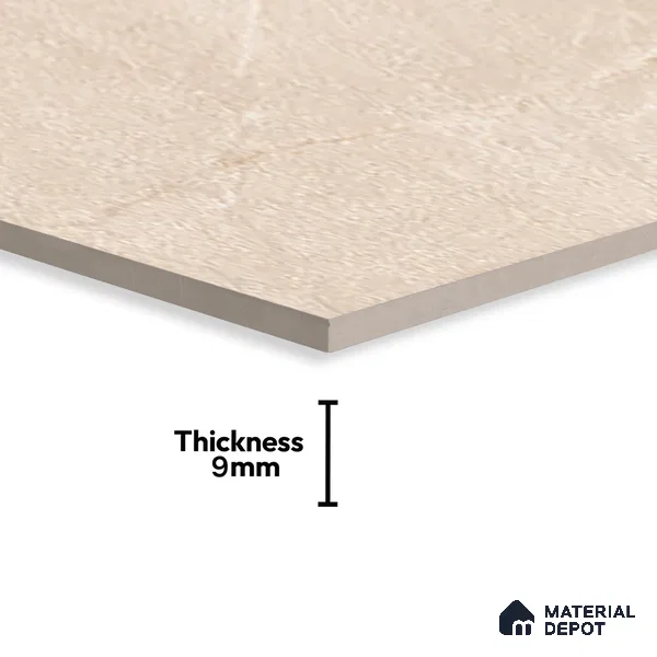 Stone Look Wall & Floor Tile TL 06656 Artica Ivory 4 ft x 2 ft Full Body Vitrified Matte Finish - 9 mm | 6 Random Design | Suitable For Living Room, Bedroom, Bathroom (Sample)