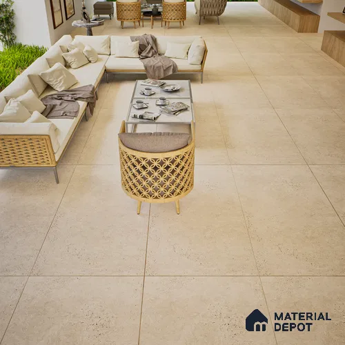 Stone Look Wall & Floor Tile TL 06657 B Riga Rose 4 ft x 2 ft Full Body Vitrified Matte Finish - 9 mm | 6 Random Design | Suitable For Living Room, Bedroom, Bathroom