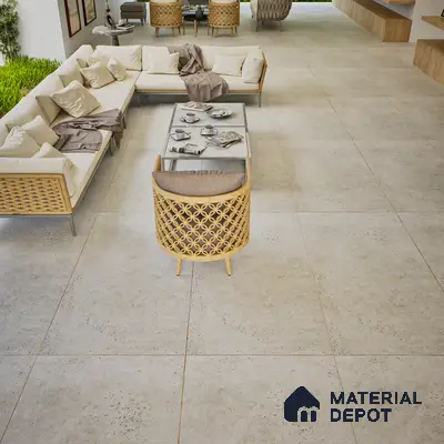 Stone Look Wall & Floor Tile TL 06657 C Riga Gris 4 ft x 2 ft Full Body Vitrified Matte Finish - 9 mm | 6 Random Design | Suitable For Living Room, Bedroom, Bathroom