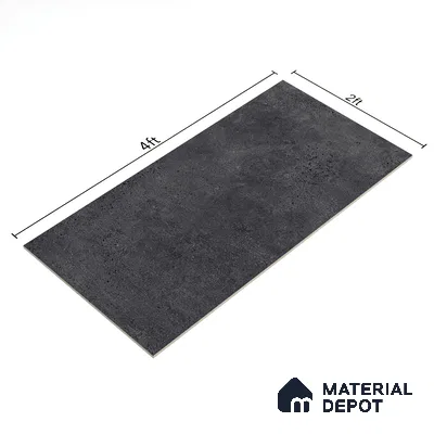 Stone Look Wall & Floor Tile TL 06657 D Riga Coal 4 ft x 2 ft Full Body Vitrified Matte Finish - 9 mm | 6 Random Design | Suitable For Living Room, Bedroom, Bathroom (Sample)