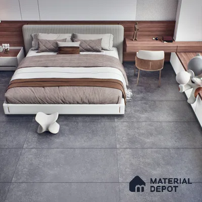Stone Look Wall & Floor Tile TL 06657 D Riga Coal 4 ft x 2 ft Full Body Vitrified Matte Finish - 9 mm | 6 Random Design | Suitable For Living Room, Bedroom, Bathroom (Sample)