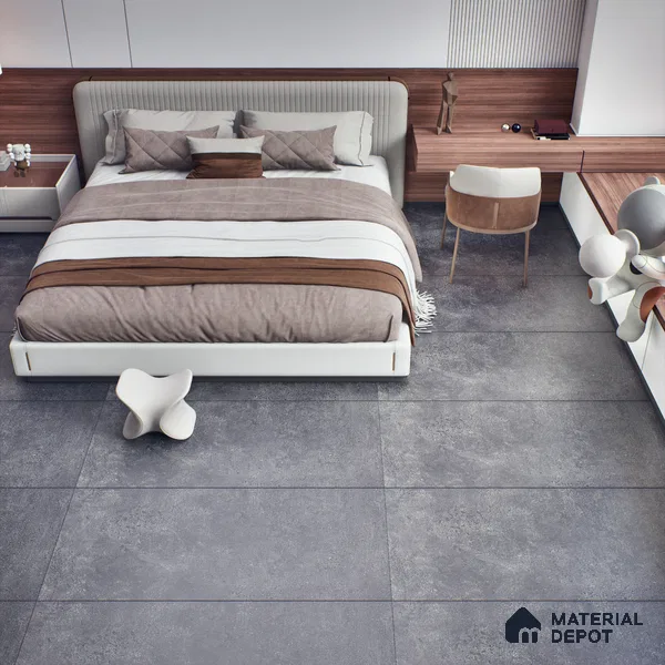 Stone Look Wall & Floor Tile TL 06657 D Riga Coal 4 ft x 2 ft Full Body Vitrified Matte Finish - 9 mm | 6 Random Design | Suitable For Living Room, Bedroom, Bathroom (Sample)