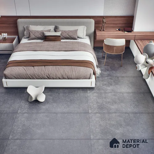 Stone Look Wall & Floor Tile TL 06657 D Riga Coal 4 ft x 2 ft Full Body Vitrified Matte Finish - 9 mm | 6 Random Design | Suitable For Living Room, Bedroom, Bathroom
