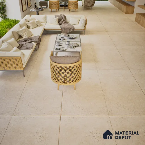Stone Look Wall & Floor Tile TL 06657 Riga Cremato 4 ft x 2 ft Full Body Vitrified Matte Finish - 9 mm | 6 Random Design | Suitable For Living Room, Bedroom, Bathroom