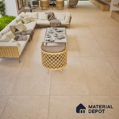 Stone Look Wall & Floor Tile TL 06658 B Polar Sand 4 ft x 2 ft Full Body Vitrified Matte Finish - 9 mm | 6 Random Design | Suitable For Living Room, Bedroom, Bathroom (Sample)
