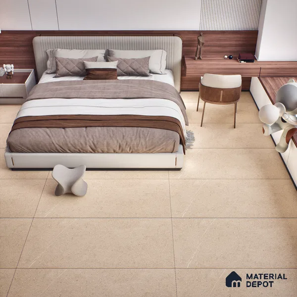 Stone Look Wall & Floor Tile TL 06658 B Polar Sand 4 ft x 2 ft Full Body Vitrified Matte Finish - 9 mm | 6 Random Design | Suitable For Living Room, Bedroom, Bathroom (Sample)