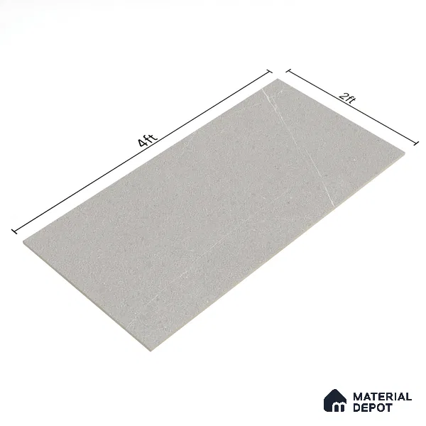 Stone Look Wall & Floor Tile TL 06658 C Polar Gris 4 ft x 2 ft Full Body Vitrified Matte Finish - 9 mm | 6 Random Design | Suitable For Living Room, Bedroom, Bathroom (Sample)