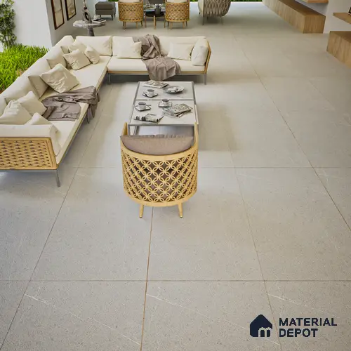 Stone Look Wall & Floor Tile TL 06658 C Polar Gris 4 ft x 2 ft Full Body Vitrified Matte Finish - 9 mm | 6 Random Design | Suitable For Living Room, Bedroom, Bathroom