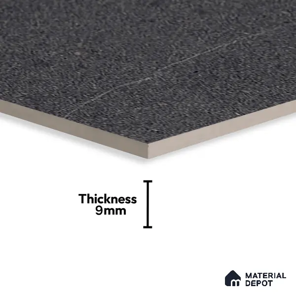 Stone Look Wall & Floor Tile TL 06658 D Polar Charcoal 4 ft x 2 ft Full Body Vitrified Matte Finish - 9 mm | 6 Random Design | Suitable For Living Room, Bedroom, Bathroom