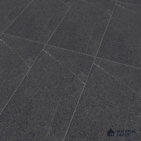 Stone Look Wall & Floor Tile TL 06658 D Polar Charcoal 4 ft x 2 ft Full Body Vitrified Matte Finish - 9 mm | 6 Random Design | Suitable For Living Room, Bedroom, Bathroom