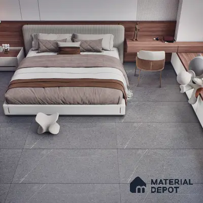 Stone Look Wall & Floor Tile TL 06658 D Polar Charcoal 4 ft x 2 ft Full Body Vitrified Matte Finish - 9 mm | 6 Random Design | Suitable For Living Room, Bedroom, Bathroom