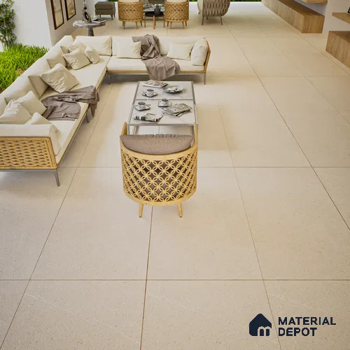 Stone Look Wall & Floor Tile TL 06658 Polar Pearl 4 ft x 2 ft Full Body Vitrified Matte Finish - 9 mm | 6 Random Design | Suitable For Living Room, Bedroom, Bathroom