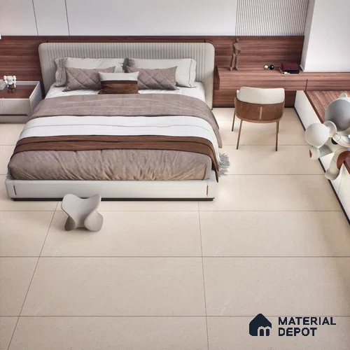 Stone Look Wall & Floor Tile TL 06658 Polar Pearl 4 ft x 2 ft Full Body Vitrified Matte Finish - 9 mm | 6 Random Design | Suitable For Living Room, Bedroom, Bathroom