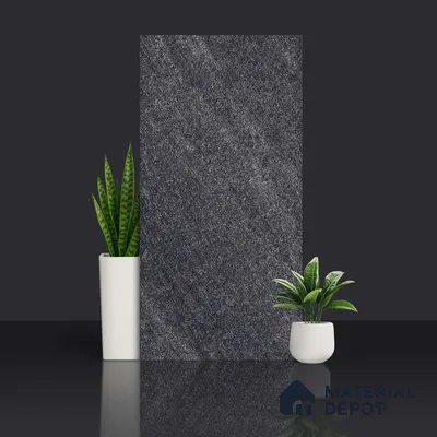Stone Look Wall & Floor Tile TL 06659 C Mystone Nero 4 ft x 2 ft Full Body Vitrified Matte Finish - 9 mm | 4 Random Design | Suitable For Living Room, Bedroom, Bathroom (Sample)